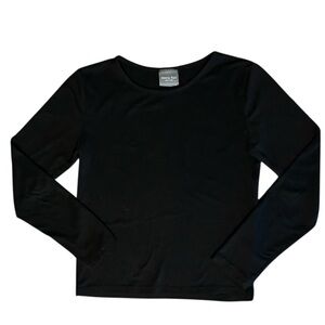 Olivia Rae New York Long Sleeve Crew Neck Top Black XS